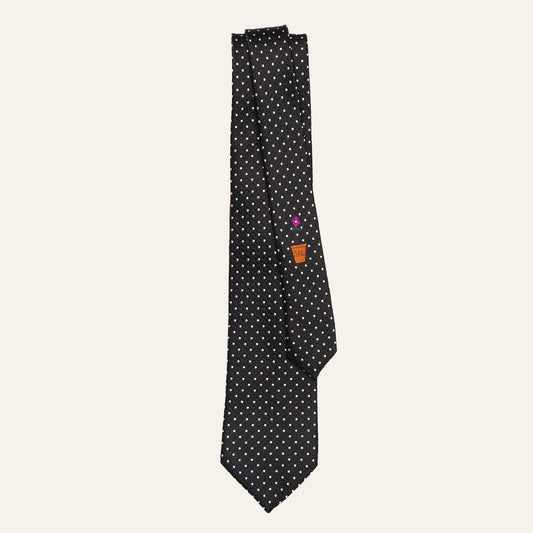 フラワードット - ブラック